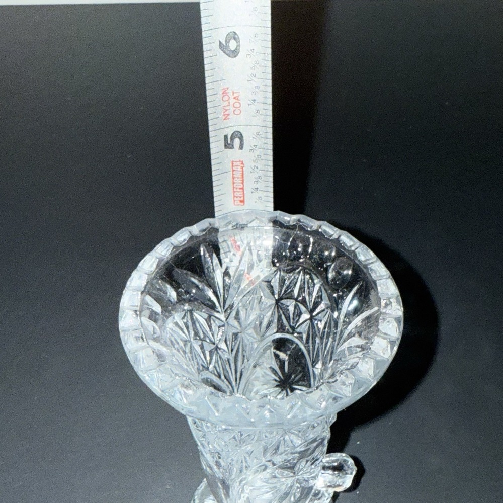Vtg ~4" Vase Hofbauer Lead Crystal The Byrdes Collection Birds‎ Made in Germany - Picture 7 of 7